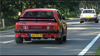 Cars leaving European Ford Event 2022 at Raceway Venray- Ford Capri, Cosworth, Escort Turbo RS, ST..