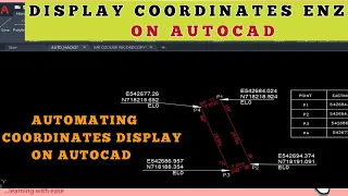 Automating Coordinate Display on Survey Drawings || #autocad tutorial