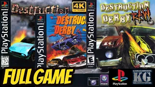 Destruction Derby TRILOGY | PS1 | 4K60ᶠᵖˢ UHD🔴 | Longplay Walkthrough Playthrough Movie FULL GAME