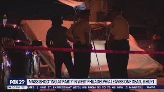 1 dead, 8 injured in shooting at West Philly block party