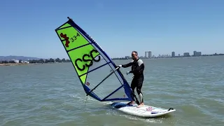 First Time Windsurfing Skills (Self Rescue, Steering, Tack, Falling, Return to Dock)