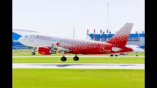 Airbus A319-111 VP-BQK  Rossiya Airlines takeoff from Minsk MSQ/UMMS