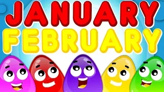 Months Of The Year Song | Baby Songs For Children | Nursery Rhymes By Crazy Eggs