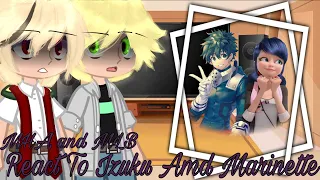 MHA And MLB React To Izuku And Marinette || MLBxFNaFxMHA || Gacha sisters