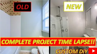 DIY Bathroom Remodel Start to Finish in 20 Minutes! - Time Lapse Complete Bathroom Remodel
