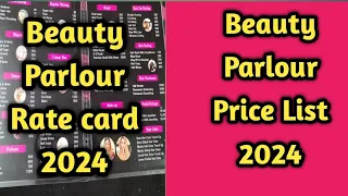 Ladies Beauty Parlour Price List 2024/ Beauty Parlour rate card #beautyparlourcourse