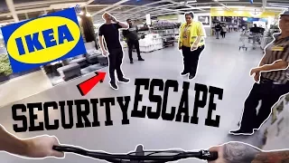 *SECURITY ESCAPE* RIDING A BIKE IN IKEA!