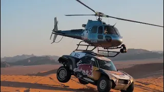 Redbull / Fred North helicopter chase in preparation for the 2021 Dakar rally