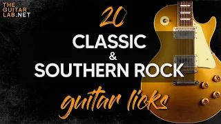 20 Classic Rock & Southern Rock Guitar Licks - Theguitarlab.net -