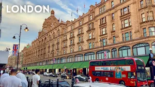 London Walk in Summer 🇬🇧 HARRODS Knightsbridge | London Walking Tour 4K HDR (July 2022)