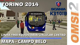 OMSI2 TORINO 2014 SCANIA  K310IB NA LINHA 1900 RODOVIÁRIA CIRCULAR CENTRO