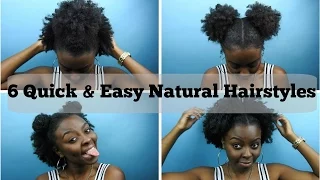 6 Quick & Easy Natural Hairstyles I Short/Awkward Length