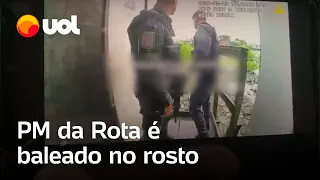 Operação Escudo: Vídeo mostra PM da Rota sendo baleado no rosto; policial morreu