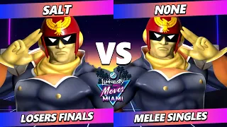 LMM Miami 2023 Losers Finals - n0ne (Captain Falcon) Vs. Salt (Captain Falcon) Smash Melee - SSBM