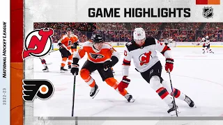 Devils @ Flyers 10/13 | NHL Highlights 2022