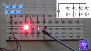 Tecnología Robótica 034 Circuitos Serie y Paralelo con Leds