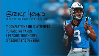 Bryce Young Every Pass vs Detroit Lions | 2023 Preseason Week 3 | Fantasy Football Film