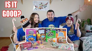 New Zealand Family Try AMERICAN CEREAL For the First Time! (FROSTED MINI WHEATS & APPLE JACKS)