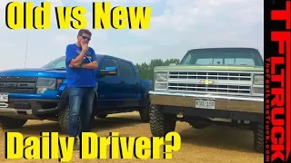 Ford Raptor vs Chevy K10: What's It Like To Daily Drive a Classic Truck?