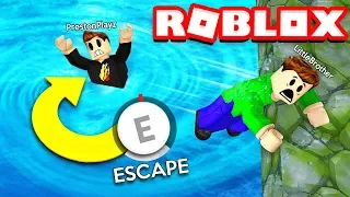 ROBLOX FLOOD ESCAPE OBBY CHALLENGE with my LITTLE BROTHER! (RAGE WARNING)