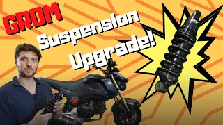 We secretly upgrade the rear shock on our customer's Honda GROM!