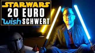 LICHTSCHWERT FÜR UNTER 20 EURO BEI WISH BESTELLT 😂 / Unboxing Star Wars Replica Müll - Deutsch