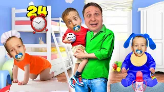 🍼 MIRCEA a devenit BEBELUȘ 👶 pentru 24 de ORE ⏰