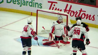 Ilya Samsonov in action during the Capitals @ Senators hockey game