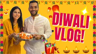 OUR FIRST DIWALI AFTER MARRIAGE | Diwali Vlog 2021 🪔 | Diwali Pooja, Crackers & Rangoli | ANKIT TV