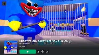 HUGGY WUGGY BARRY’S PRISON RUN Roblox game (impossible to complete!)