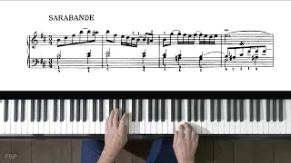 Bach French Suite No.3 "Sarabande" P. Barton, FEURICH 133 piano