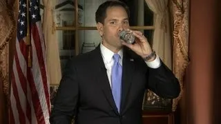 Marco Rubio Pauses Speech for Water Break