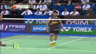 SF - MS - Lee Chong Wei vs. Chen Long - Yonex Badminton French Open 2011.flv