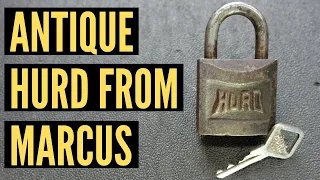 (1628) Antique Hurd Padlock (Thanks Marcus!)