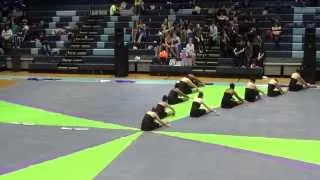 Pineville High School Rebels Winter Guard performing their show Radioactive