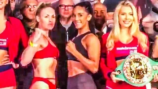 Amanda Serrano vs Heather Hardy FACE OFF @ WEIGH IN