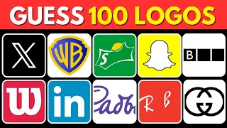 Guess the Logo in 3 Seconds | 100 Famous Logos | Logo Quiz 2024