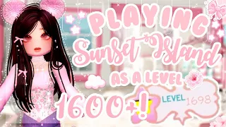 Playing SUNSET ISLAND as a level 1600+! 💗✨ | Royale High Roblox