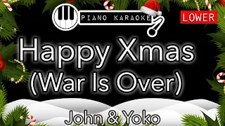 Happy Xmas (War Is Over) (LOWER -3) - John & Yoko - Piano Karaoke Instrumental