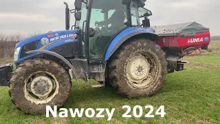 Nawozy 2024 New Holland TD5.85 + Unia MX 1000