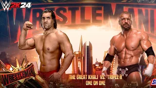 WWE 2K24 - The Great Khali vs Triple H | Wrestlemania