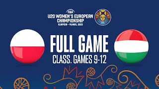 Poland v Hungary | Full Basketball Game | FIBA U20 Women's European Championship 2023