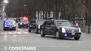 Secret Service in Action! Massive President Obama Motorcade Police Escort The Beast