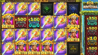 RISE OF MONTEZUMA SLOT FINDS RARE 500x MULTIS AND BIG WINS