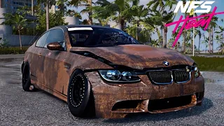 Fixing a crashed up BMW M3 2010 in NeedForSpeed HEAT