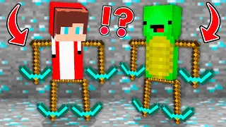MIKEY AND JJ BECOME DIAMOND PICKAXES SET in Minecraft ? NEW ARMOR SET PICKAXES!
