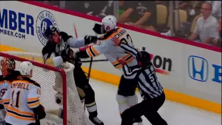 Sidney Crosby vs Zdeno Chara  - Hard Looks and Verbal Threats - June 1 2013 HD Game 1