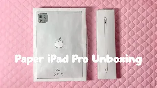 ☁️paper diy☁️ unboxing paper ipad pro + accesories | tutorial | ASMR | applefrog