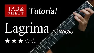 Lagrima - Guitar Lesson + TAB