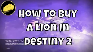 How To Buy A Lion In Destiny 2 Guide - Spiders Black Market